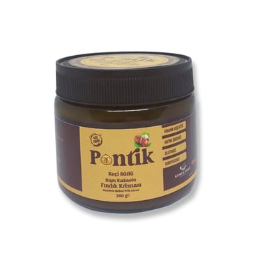 PONTİK KAKAOLU FINDIK KREMASI (rafine şekersiz) 280 GR CAM