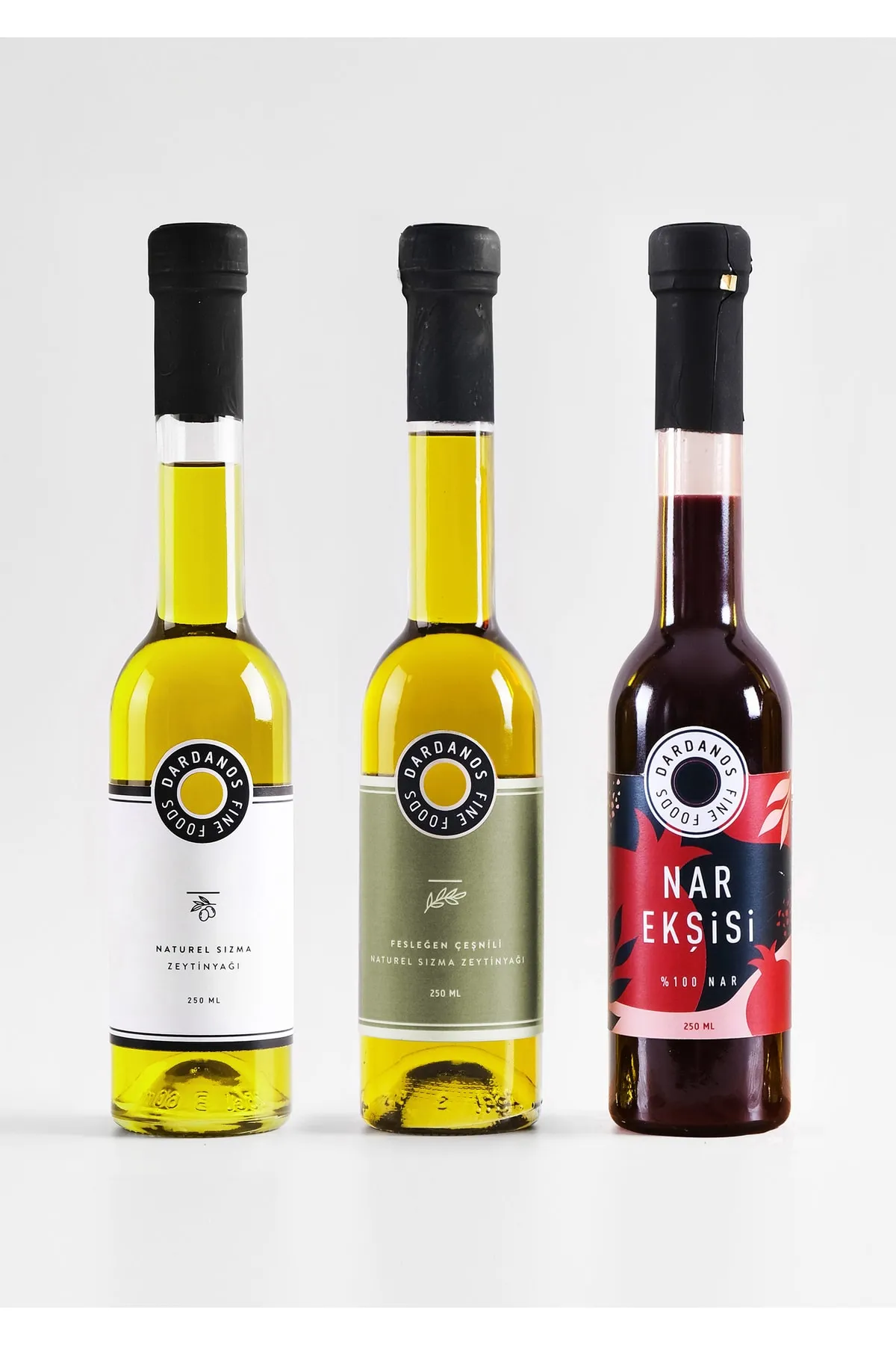 Naturel Sızma + Fesleğenli Zeytinyağı + Nar Ekşisi 250 ml 3'lü Set