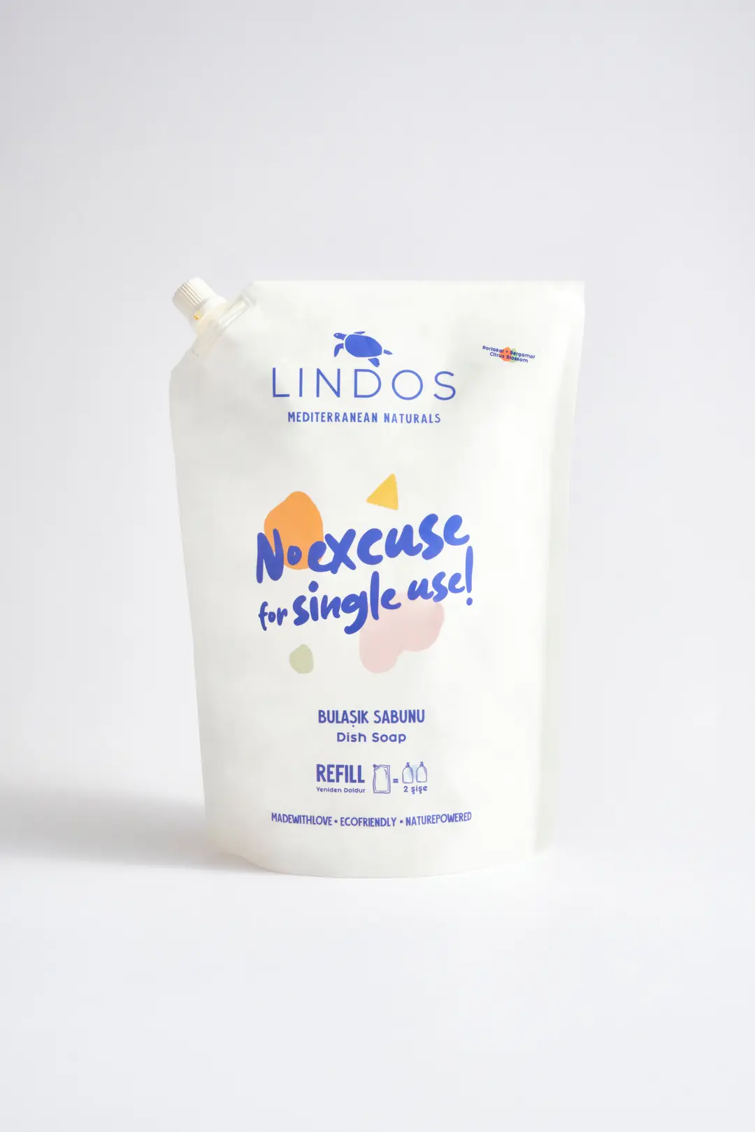 Lindos - Bulaşık Sabunu REFILL - Portakal & Bergamot - 1200ml