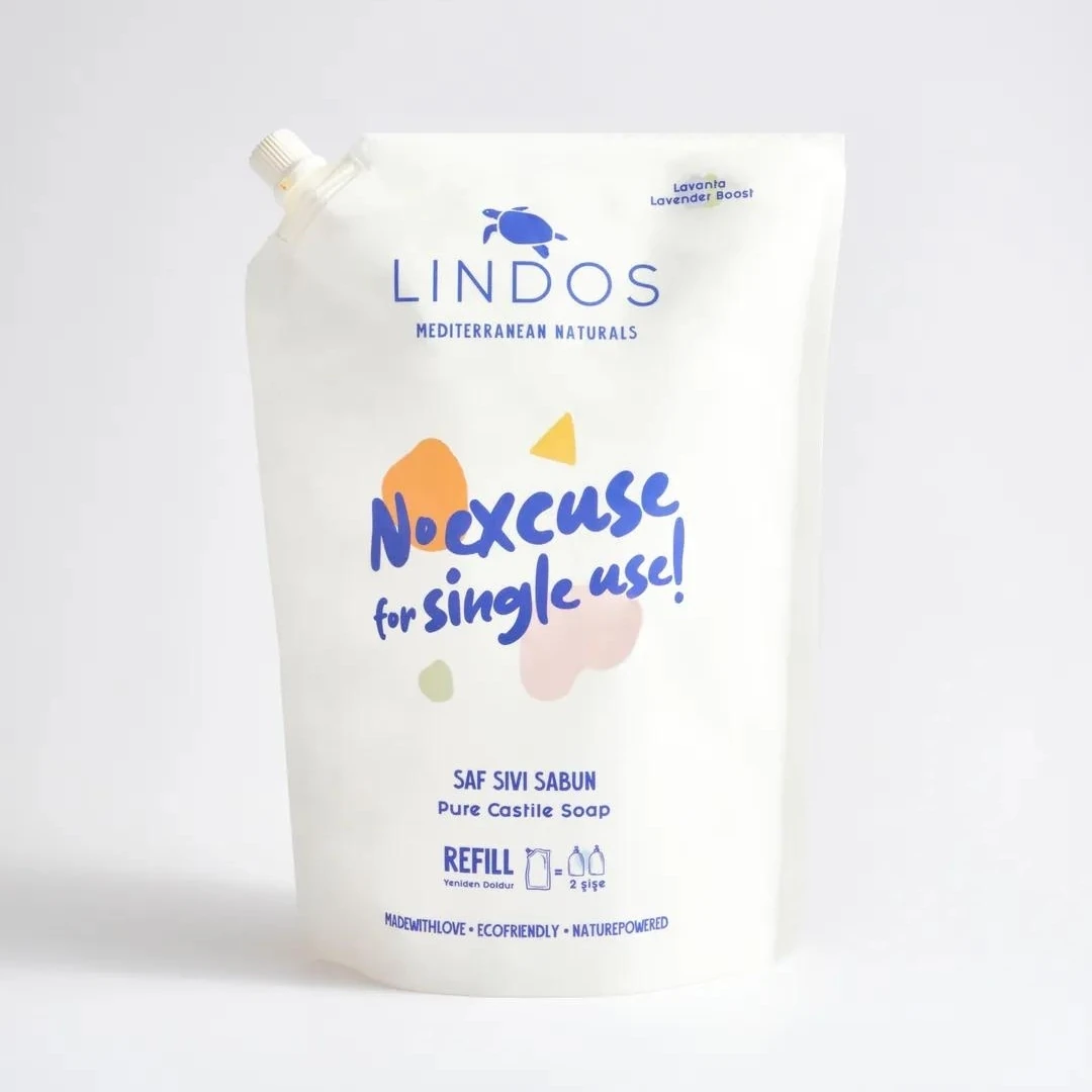 Lindos - Saf Sıvı Kastil Sabunu - Lavanta - 1200ml