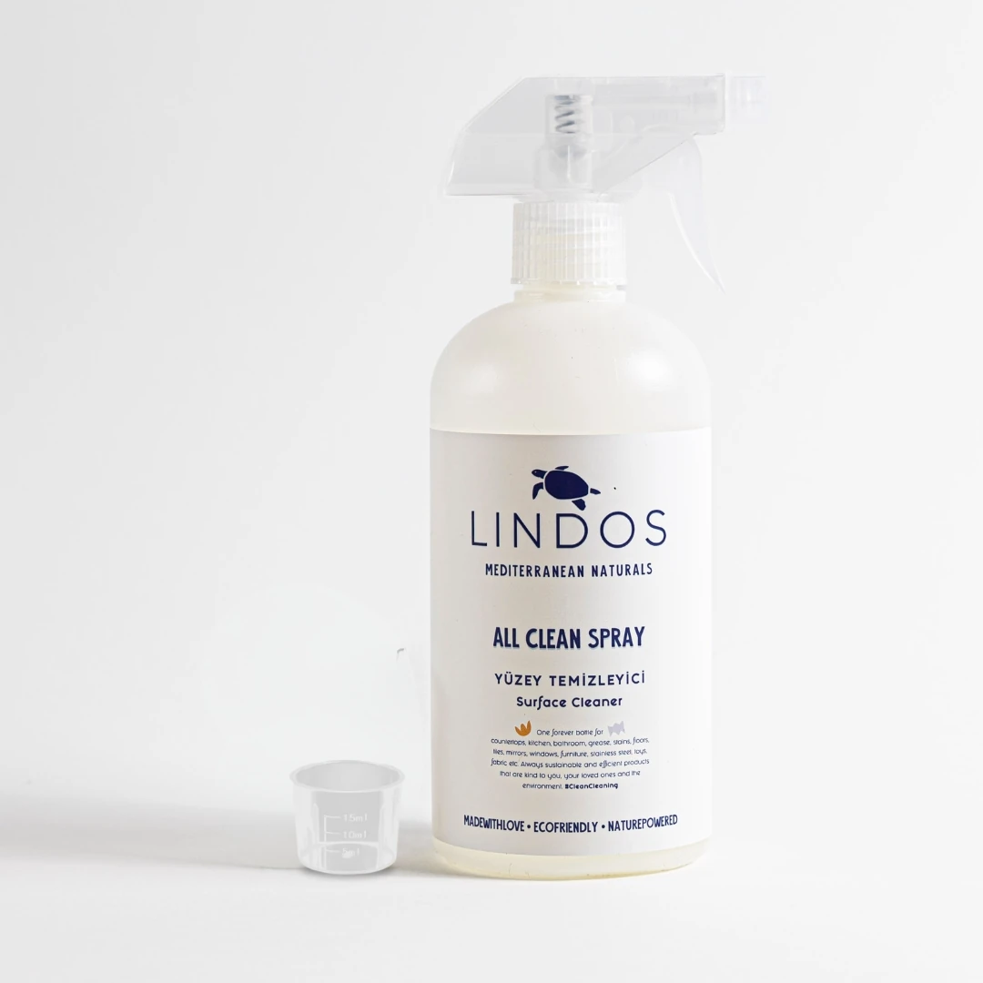 All Clean Konsantre Yüzey Temizleyici için Boş Sprey Şişe + Ölçü Kabı 600 ml