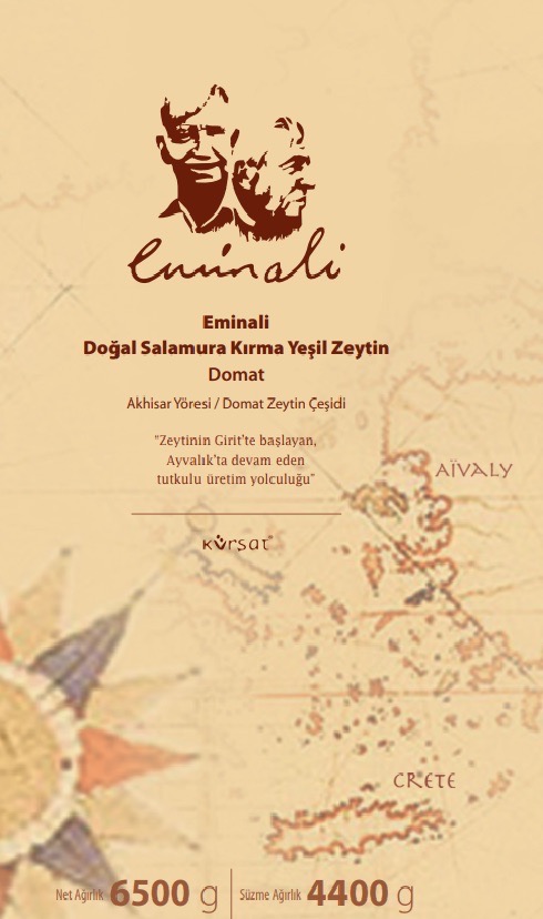 Eminali Doğal Fermente Domat Kırma Yeşil Zeytin 2 Teneke