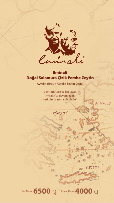 Eminali Doğal Fermente Ayvalık Kırma Yeşil Zeytin 291-320 kalibre 2 Teneke