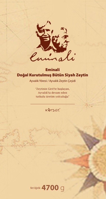 Eminali Doğal Kurutulmuş Bütün Siyah  Zeytin 2 Teneke