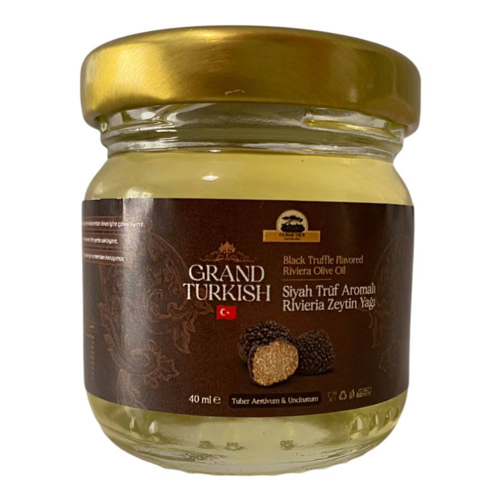 Siyah Trüf Aromalı Riviera Zeytinyağı – Grand Turkish, 40 ml, %5 Aromalı